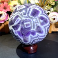 Vente en gros de pierres précieuses naturelles pour la guérison, sphères d'améthyste de rêve, boules de cristal pour la méditation et le Feng Shui