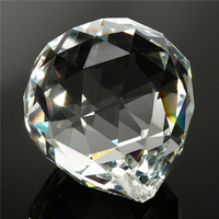 Lustre en verre, boule de cristal, pendentif transparent, suspendu, 20 mm, 30 mm, 40 mm, prismes, artisanat traditionnel, bricolage, vacances