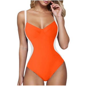 Maillot <span class=keywords><strong>de</strong></span> <span class=keywords><strong>bain</strong></span> une pièce en mousseline 2026, taille ajustée, dos nu, à lacets, style européen et américain, coupe classique, pour femme, tailles S-<span class=keywords><strong>XXL</strong></span> - Product Image 5