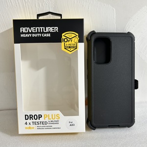 3 Trong 1 360 Chống Sốc Defender Đen Belt Clip Trường Hợp Điện Thoại Cho <span class=keywords><strong>Iphone</strong></span> 17 Pro Max 16 15 S25 Siêu Nhiệm Vụ Nặng Nề Combo Fundas Forros - Product Image 5