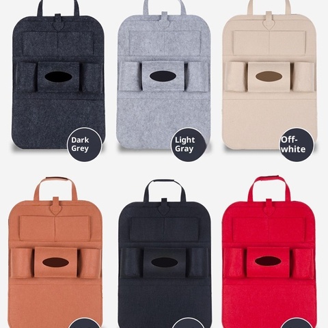 Felt Car Seat Storage Bag - Car Storage Bag for the Vehicle - Car Rear Compartment Hanging Storage Bag