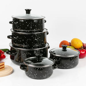 LOVFE Vente Directe Usine Ensemble 5 Pièces Design Moderne Ustensiles de Cuisson <span class=keywords><strong>en</strong></span> <span class=keywords><strong>Fonte</strong></span> Poêle et Cocotte pour Cuisine Domestique - Product Image 3