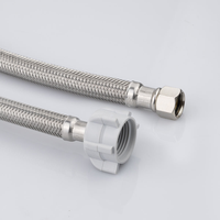 Tuyau d'alimentation en eau tressé en acier inoxydable pour réservoir de toilettes, connecteur flexible SS304 certifié NSF, vente en gros OEM pour salle de bain et cuisine