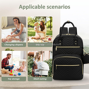 Sac à dos à langer personnalisé avec 3 poches isothermes en aluminium pour biberons, idéal pour les essentiels de bébé en voyage et en <span class=keywords><strong>promenade</strong></span> - Product Image 6