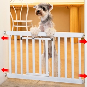 Puerta de Aislamiento Moderna <span class=keywords><strong>para</strong></span> Mascotas, Barrera Anti-entupimiento <span class=keywords><strong>para</strong></span> Gatos y <span class=keywords><strong>Perros</strong></span>, Valla Interior de Seguridad Metálica Ajustable con Cierre Push-Up - Product Image 4