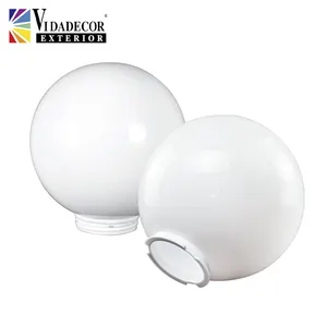 20 pouces personnalisé extérieur étanche pmma pilier suspension lumière couverture sphère globe boule abat-jour rond en plastique lampe de table abat-jour