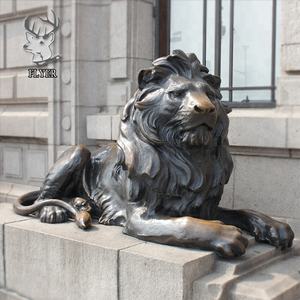 Statue de lion en <span class=keywords><strong>bronze</strong></span> grandeur nature, assis, de bonne qualité, <span class=keywords><strong>prix</strong></span> d'usine, en vente - Product Image 6