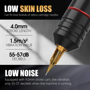 Máquina de Tatuaje Inalámbrica Profesional XNET <span class=keywords><strong>Ninja</strong></span> Pro con Motor sin Núcleo de 4.0mm y 2000mAh para Artistas del Tatuaje Corporal - Product Image 3