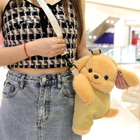 Sac à dos en peluche personnalisé pour chiot, sac mignon en forme d'animal en peluche, compagnon de voyage doux, cadeau pour adolescents et adultes