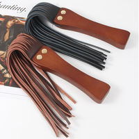 Pala de castigo de cuero con mango de madera para BDSM y fetichismo, látigo de caballo para palmadas en el trasero, resistente al agua, equipo de bondage para adultos