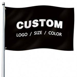 Factory Wholesale Premium Fabric Any Logo Any Design Any Size Black Custom Flags <b>Banners</b> - Product Image 3