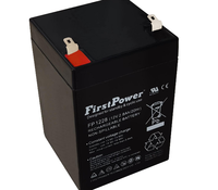 Batterie rechargeable FirstPower FP1228 12V2.8Ah AGM VRLA, borne T1, large plage de température, pour alimentation de secours des instruments de pesage