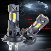 Nouveau design, éclairage sur 3 côtés, phares de voiture à LED, plug and play, ampoules de phares à LED H4 H7 avec faisceau de remplissage