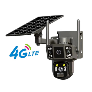 P3-8F 4MP ống kính kép IP CCTV Camera Wifi pin năng lượng mặt trời 4G Thẻ Sim 4G phiên bản ban đêm phát hiện chuyển động CMOS IP66 sử dụng trong nhà - Product Image 2