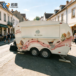 Camion de restauration mobile classique rétro, <span class=keywords><strong>caravane</strong></span> pour la vente de glaces, de café et de crêpes, idéal pour les événements en plein air, la <span class=keywords><strong>location</strong></span> et l'activation de la marque - Product Image 1