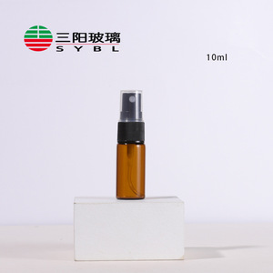 Botella pulverizadora de vidrio ámbar, atomizador de perfume rellenable de 1/3 oz, botellas de fragancia de parfum de <span class=keywords><strong>10cc</strong></span>, 5ml, 10ml, 15ml, 20ml - Product Image 4