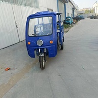 Triciclo Eléctrico de Alta Potencia para Adultos, Semi-cubierto, con Protección contra la Lluvia y el Sol, para Carga