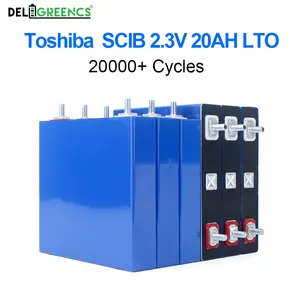 Toshiba SICB 2.3v 2.4v 20ah 23ah 20000 ciclos 30C alta taxa lto titanato de lítio bateria com descarga máxima 500A