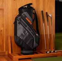 Sac de golf LUX sur mesure avec logo personnalisé, en cuir véritable, broderie, plusieurs couleurs disponibles