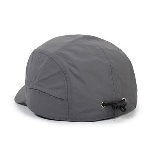 Casquette de sport unie à visière courte 6 panneaux unisexe pour activités de plein air, légère, respirante, séchage rapide, en polyester, modèle standard - Product Image 2