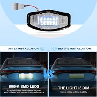 Nrgedzam 2PCS 3W 12V LED Plaque D'immatriculation Lumière Tag Lampe Assemblage Feux Arrière pour Accord /Acura Sedan