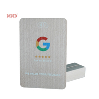 Support de menu en bois NFC personnalisé pour avis Google, vente directe d'usine, UV 13,56 MHz