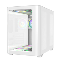 Gabinete de Computadora de Alta Eficiencia con Panel de Vidrio Templado Curvo, Gabinete ATX para PC, Cajas y Torres para Juegos de Computadora
