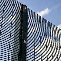 Clôture de sécurité en treillis soudé haute performance 358, anti-escalade, transparente, galvanisée, pour projets de sécurité des frontières de prisons et d'aéroports