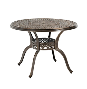 Mesa Lateral Durável de Alumínio Fundido Estilo Riviera Francesa - Mobiliário Vintage para Varanda, Ideal para Uso Externo em Vilas e Hotéis - Product Image 6