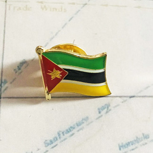 Mozambique Nationale Vlag Reversspeldjes Kristal Epoxy Metaal Emaille Badge Verf Broche Souvenir Pak Gersonality Herdenkingsgeschenken - Product Image 2