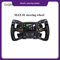 Volant de course Sim Racing en fibre de carbone Conspit MAX 01 300 mm/11,8 pouces avec écran tactile de 4 pouces, retour de force F1, compatible USB direct pour PC