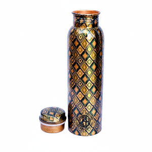 Vente directe d'usine bouteille d'eau en cuivre pur étanche conceptions personnalisées pour Ayurveda Yoga avantages pour la santé verres en métal - Product Image 1