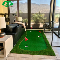 Tapis d'entraînement de golf professionnel GP Custom Mini Golf Course intérieur/extérieur, long et stimulant pour le putting