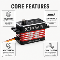 Servomoteur de voiture RC 1/10 20kg XQ-POWER XQ-BLS325 Brushless à profil bas, étanche, boîtier en aluminium pour voiture de drift, avion, jet