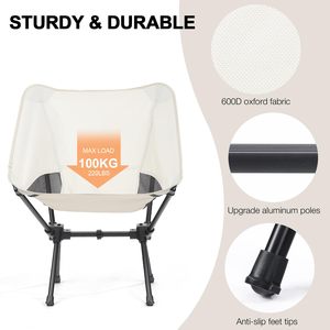 Bestex Chất lượng cao ngoài trời cắm trại câu Cá Gấp ghế xách tay siêu nhẹ nhỏ băng ghế dự bị giải trí tựa lưng Bãi Biển Gấp ghế - Product Image 2