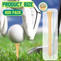 Haute qualité 70mm Original bambou Golf Tee Durable boule en bois Tee avec limite ongles pratique accessoires