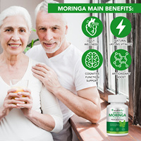 Acentiallabs Veggie Moringa Capsules Biologiques 100% Naturelles 60 Gélules de Poudre de Moringa pour Complément Favorise un Sommeil Réparateur