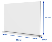 Support de signalisation en acrylique personnalisé 11x8,5 pouces, lot de 3, support de présentation de bureau double face en forme de T vertical pour restaurant et exposition