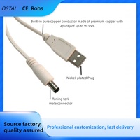 22AWG Schwarzes USB-Stecker auf DC5.5*2.1mm/2.5mm & DC4.0*1.7mm & DC3.5*1.35mm Stecker Stromkabel für Computer und Haushaltsgeräte