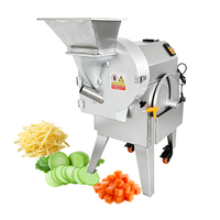 Commerciële automatische elektrische groente-, ui- en aardappelblokjes snijder/slicer/dicer voor restaurants, SUS304 voedselverwerker