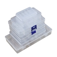 Boîte à leurres de pêche en plastique PP transparent, en stock, vente chaude, nouvelle boîte à pêche, étui de rangement pour accessoires de pêche