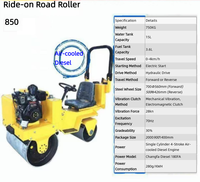 Rouleau compresseur routier diesel refroidi par air 850, modèle autoporté, compacteur à double tambour pour la construction