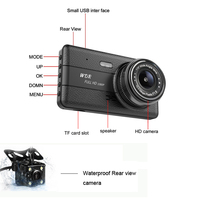 G-Sensor FHD 1080P Caméra de voiture à double objectif avec DVR Dash Cam Retrovisor Mirror & OLED Screen Backup Streaming Video Recorder