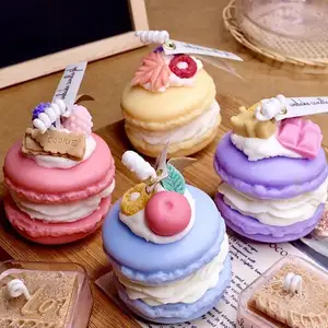 DGC Wholesale Diy handmade Macaron Shaped Candle Fragrance Cute Home Decoration Gifts Funny Message Scented Candle Manufacturers