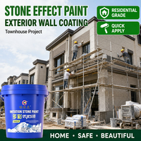 Peinture de construction à base de sable naturel Saibaoli, émulsion acrylique pure à base d'eau, revêtement liquide pour pierre naturelle