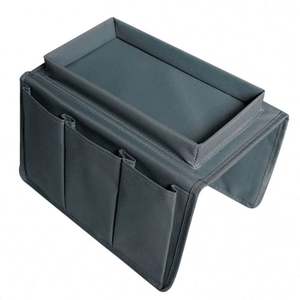 Organisateur de rangement pliable pour canapé et chevet, en toile personnalisée, écologique, avec poches suspendues - Product Image 2