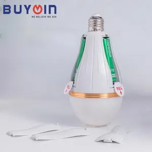 Led应急灯制造AC85-265V E27 15W Led球泡灯，带酷金环，用于家庭停电Led应急灯泡