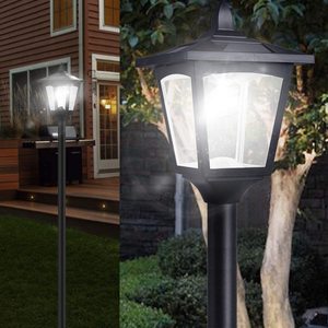 Lámpara Solar de Jardín para Exteriores, LED Blanco Cálido, Pantalla de Vidrio, IP66, Cuerpo de Latón, Sensor de Movimiento, Garantía de 10 Años, 1800lm - Product Image 4
