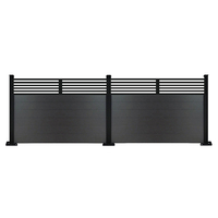 Panneaux de clôture de jardin en alliage d'aluminium composite WPC, cadre creux, revêtement en poudre, gaufrés, sécurité, 6 pieds, écologiques, CE