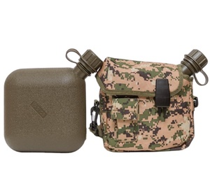 Gourde tactique camouflage grande capacité 1,75 L, portable, pour la randonnée, le camping, l'entraînement, avec <span class=keywords><strong>pochette</strong></span> camouflage - Product Image 4